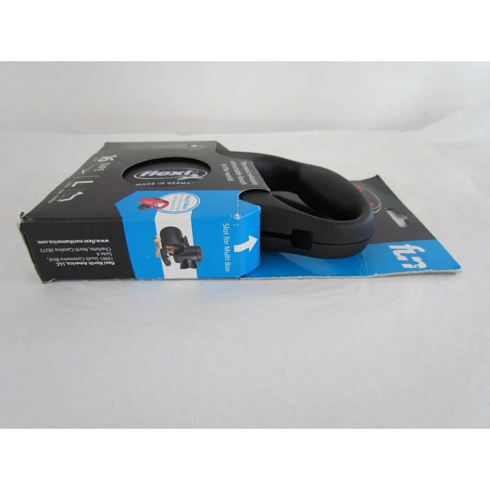 Flexi Fun Large Retractable Tape Dog Leash 16 Ft Black 110 lbs FU30T5 New